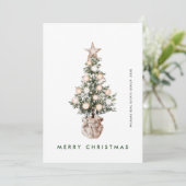 Neutral Bohemische Weihnachtsbaumfirma Feiertagskarte (Stehend Vorderseite)