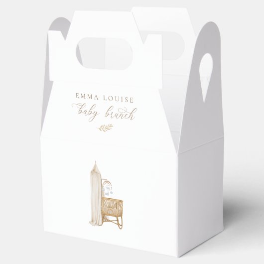 Neutral Boho Baby Brunch Geschenkschachtel (Geöffnet)