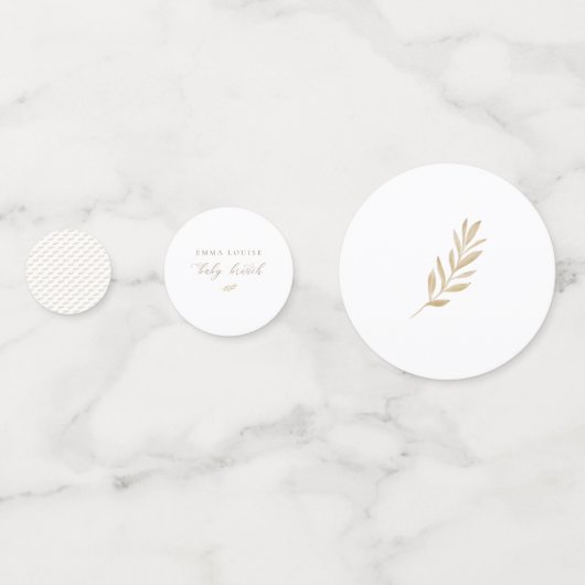 Neutral Boho Baby Brunch Konfetti (Rückseiten)