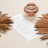 Neutral Boho Baby Brunch Menükarte