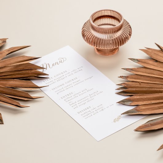 Neutral Boho Baby Brunch Menükarte