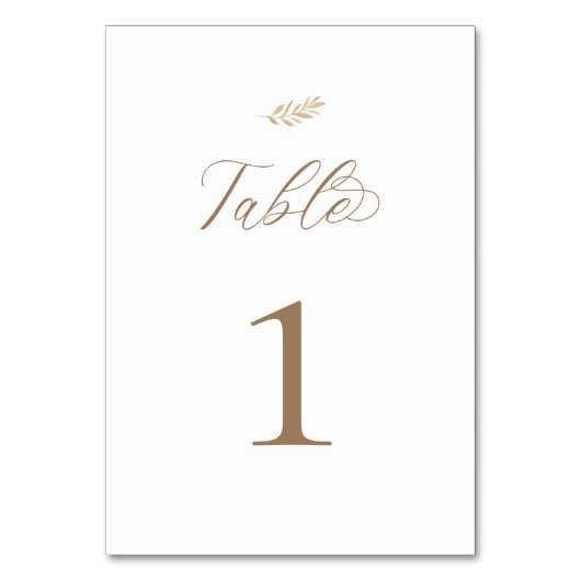 Neutral Boho Baby Brunch Tischnummer (Vorderseite)