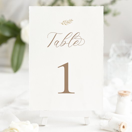 Neutral Boho Baby Brunch Tischnummer