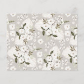 Neutral Boho Baby Shower Advice Card (Rückseite)