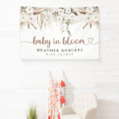 Neutral Boho Baby Shower Banner - Baby in Bloom (InSitu)