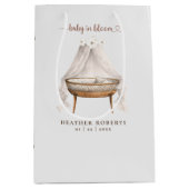 Neutral Boho Baby Shower Geschenktasche Mittlere Geschenktüte (Vorderseite)