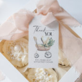 Neutral Boho Baby Stroller Babydusche Geschenkanhänger