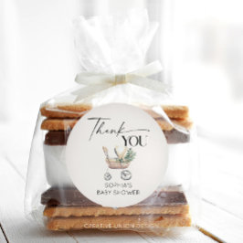 Neutral Boho Baby Stroller Babydusche Runder Aufkleber