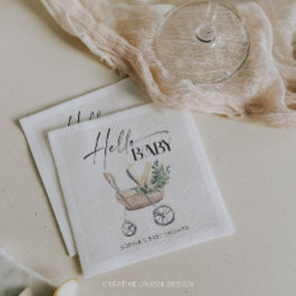 Neutral Boho Baby Stroller Babydusche Serviette