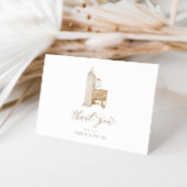 Neutral-Boho-Babydusche Dankeskarte