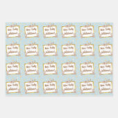 Neutral Boho Bear Moon Babydusche Geschenkpapier Set (Vorderseite 3)