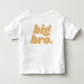 Neutral Boho "big bro" Matching Geschwister Kleinkind T-shirt (Rückseite)