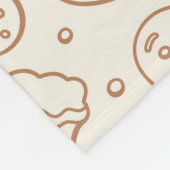 Neutral Boho Christmas Gingerbread Man Beige Fleecedecke (Ecke)