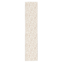 Neutral Boho Christmas Gingerbread Man Beige Kurzer Tischläufer