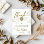 Neutral Boho Cloud First Birthday Thank You Dankeskarte