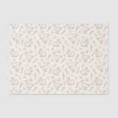 Neutral Boho Easter Bunny Goose Spring Beige Seidenpapier (Vorderseite)
