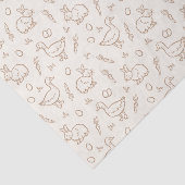 Neutral Boho Easter Bunny Goose Spring Beige Seidenpapier (Ausschnitt)