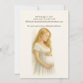Neutral Boho Elegance Baby Shower Blonde Mom to be Einladung (Rückseite)
