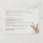 Neutral Boho Floral mit Details Hochzeit Begleitkarte (Vorderseite)