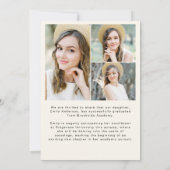 Neutral Boho Graduate Simple Foto Abschluss Ankündigung (Rückseite)