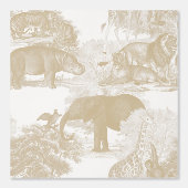 Neutral Boho Jungle Animals Safari Chinoiserie Tapete (Vorderseite)