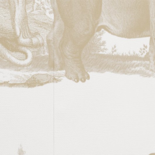 Neutral Boho Jungle Animals Safari Chinoiserie Tapete (Naht)