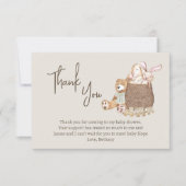 Neutral Boho Kinderzimmer Baby Dusche Dankeskarte (Vorderseite)