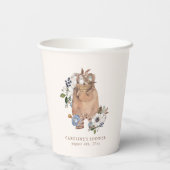 Neutral Boho Kinderzimmer Baby Dusche Pappbecher (Rückseite)