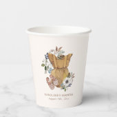 Neutral Boho Kinderzimmer Baby Dusche Pappbecher (Rückseite)