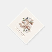 Neutral Boho Kinderzimmer Baby Dusche Serviette (Ecke)