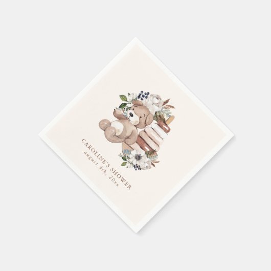 Neutral Boho Kinderzimmer Baby Dusche Serviette (Ecke)