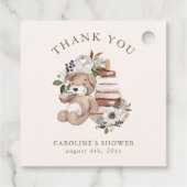 Neutral Boho Kinderzimmer Babydusche Vielen Dank Geschenkanhänger (Rückseite)