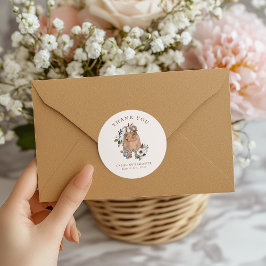 Neutral Boho Kinderzimmer Babydusche Vielen Dank Runder Aufkleber