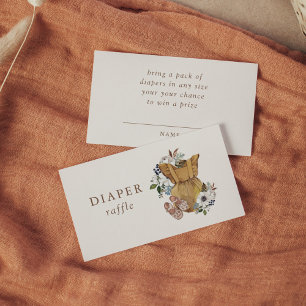 Neutral Boho Kinderzimmer Duschdusche Windeln Raff Begleitkarte