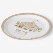 Neutral Boho Magical Safari Circus Baby Dusche Pappteller (Schrägansicht)