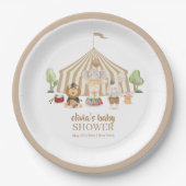 Neutral Boho Magical Safari Circus Baby Dusche Pappteller (Vorderseite)