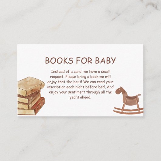 Neutral Boho neue Kapitel Bücher für Babydusche Begleitkarte (Vorderseite)