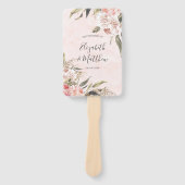 Neutral Boho Pink Peony Pampas Wedding Vielen Dank Fächer (Vorderseite)
