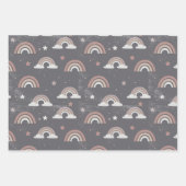 Neutral Boho Rainbow Baby Geschenkpapier Set (Vorderseite 2)