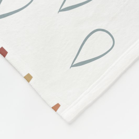 Neutral Boho Rainbow Milestone Fleecedecke (Ecke)