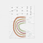 Neutral Boho Rainbow Milestone Fleecedecke (Vorderseite)
