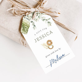 Neutral Boho Safari Babydusche Geschenkanhänger