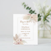 Neutral-Boho-thematisches Geschlecht: Einladung (Stehend Vorderseite)