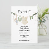 Neutral-Boho-Themen Einladung (Stehend Vorderseite)