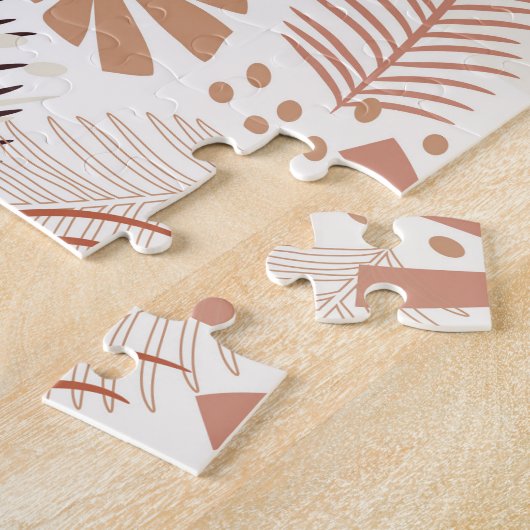 Neutral Boho Tropical Foliage Puzzle (Seite)