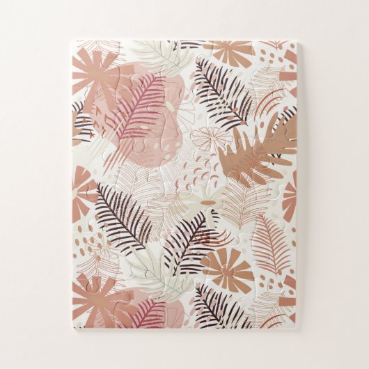 Neutral Boho Tropical Foliage Puzzle (Vertikal)