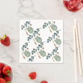 Neutral Boho | Wasserfarben-Babydusche Serviette (Beispiel)