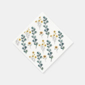 Neutral Boho | Wasserfarben-Babydusche Serviette (Ecke)