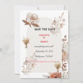 Neutral Boho Wedding Save The Date (Vorderseite)