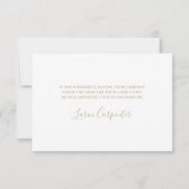 Neutral Bow Baby Dusche Danke Karte (Rückseite)